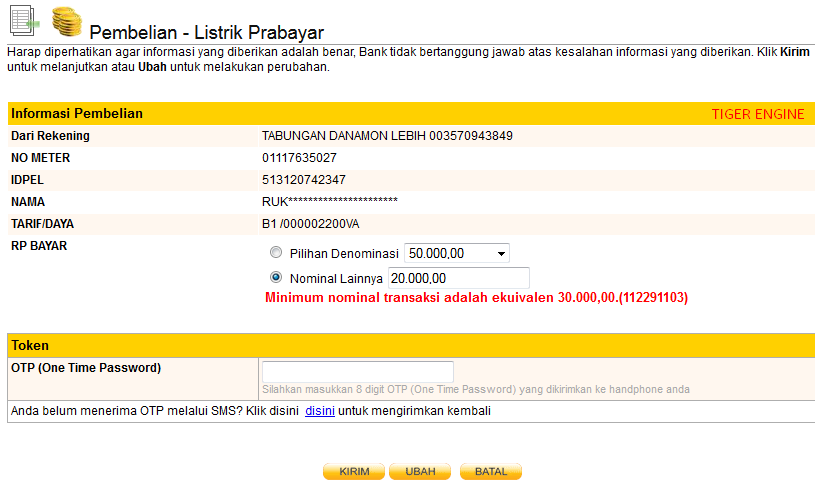 TOKEN PLN STOK BANK LAGI GALAU