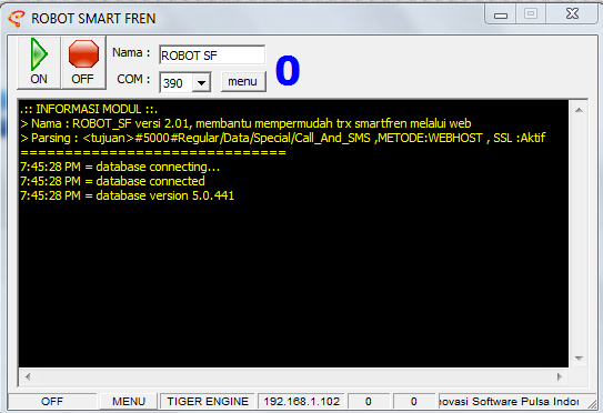 Modul Baru, Robot Transaksi Web SmartFren