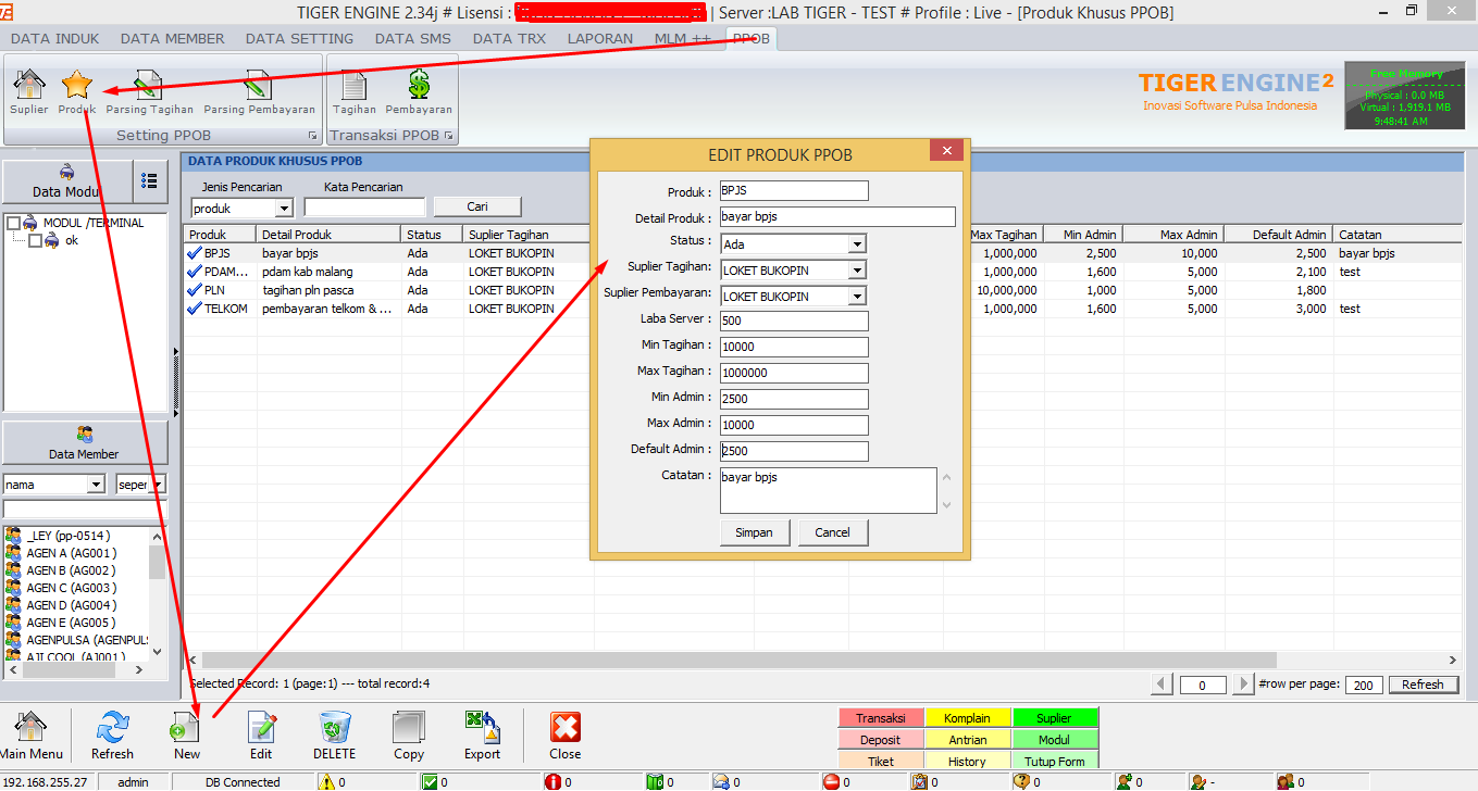 Pembayaran BPJS server melalui loket Bukopin